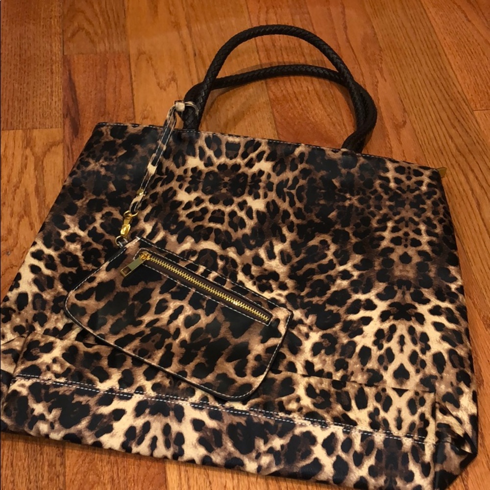 Cheetah print tote/ travel bag